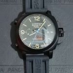 Best Quality Replica Panerai Luminor Flyback Black Case Watch 44MM